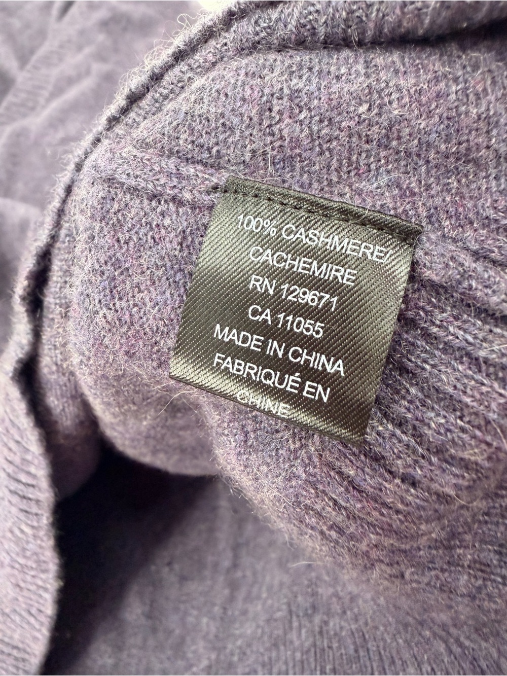 360 Cashmere Purple V Neck Sweater Oversized Small - Picture 2 of 5